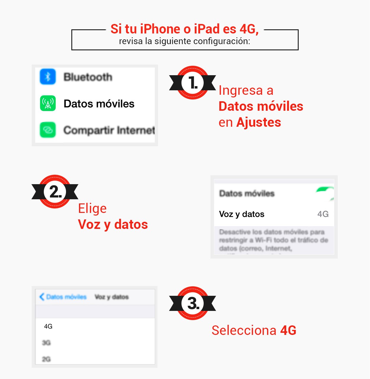 Si tu iPad o iPhone son 4G revisa la siguiente configuración con Claro en Colombia