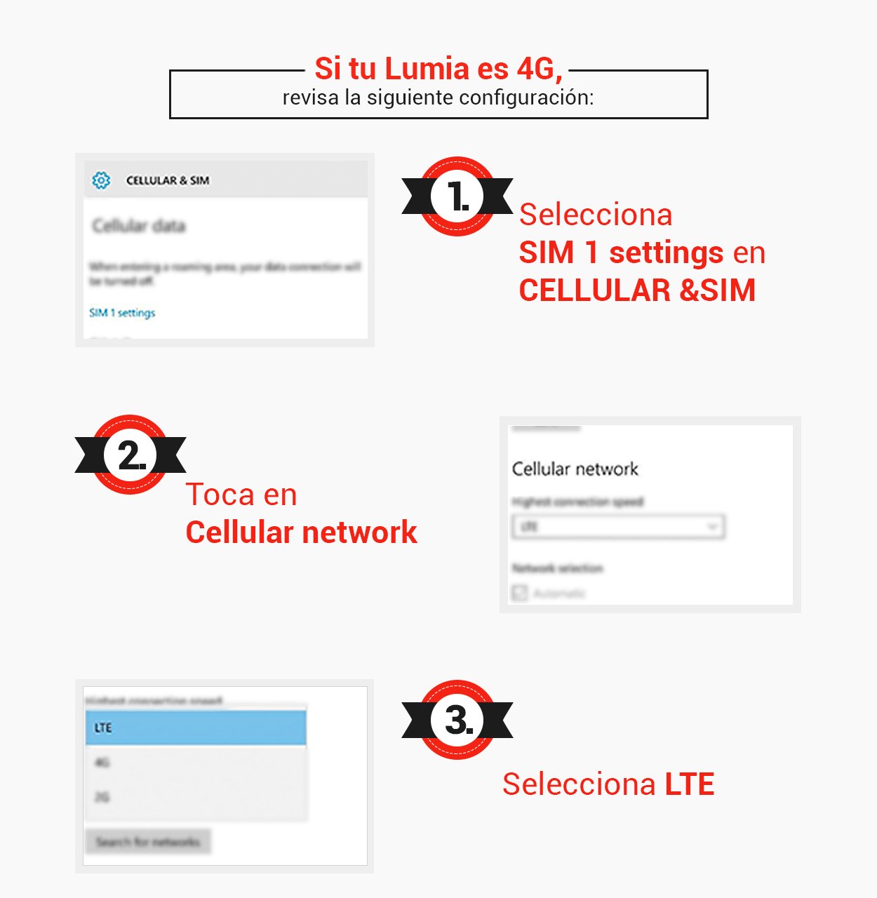 Si tu Lumia es 4G revisa la siguiente configuración con Claro en Colombia